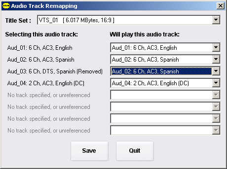 Audio Track Remapping